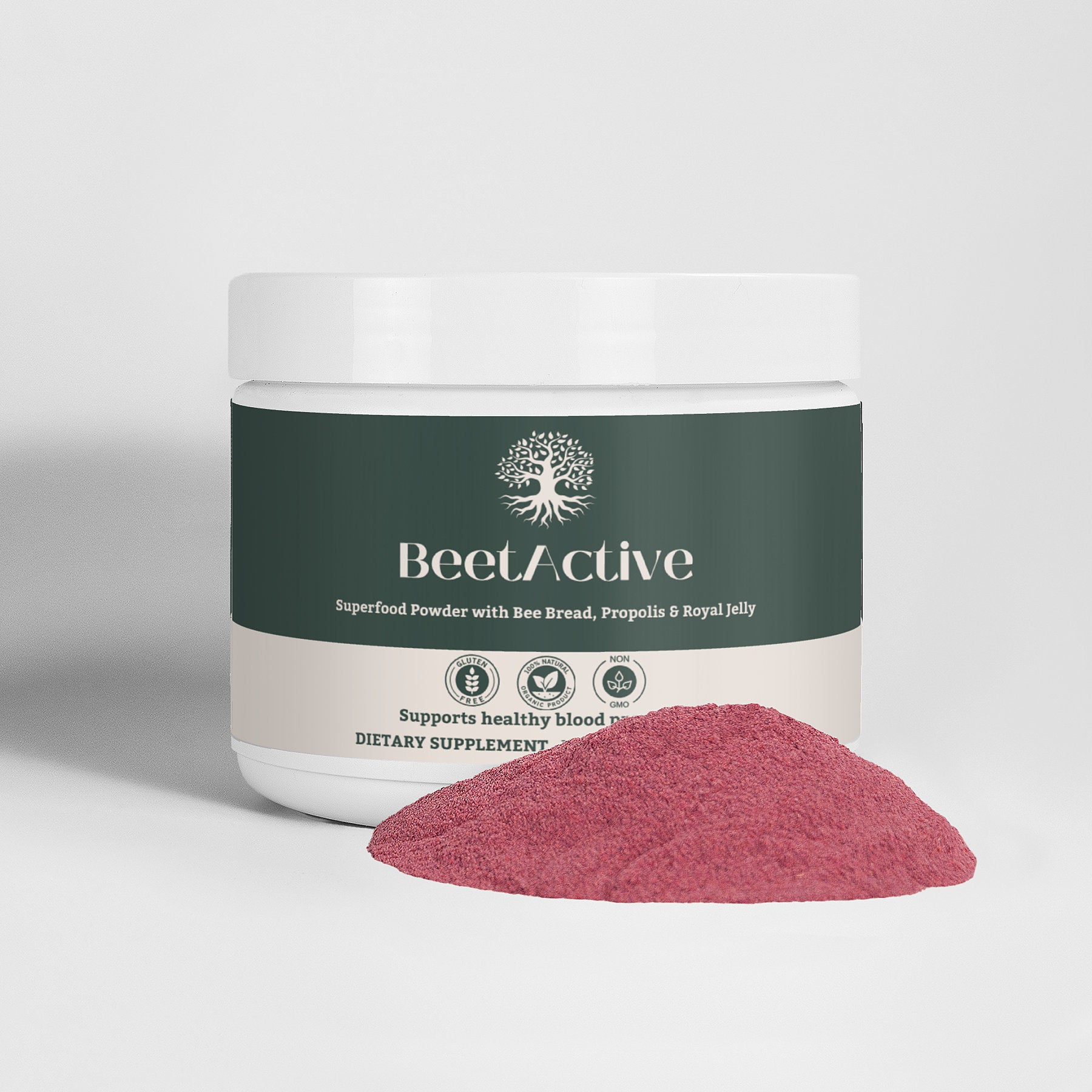 Beet root, hibiscus, and apple blend in BeetActive Boost Powder for cardiovascular health