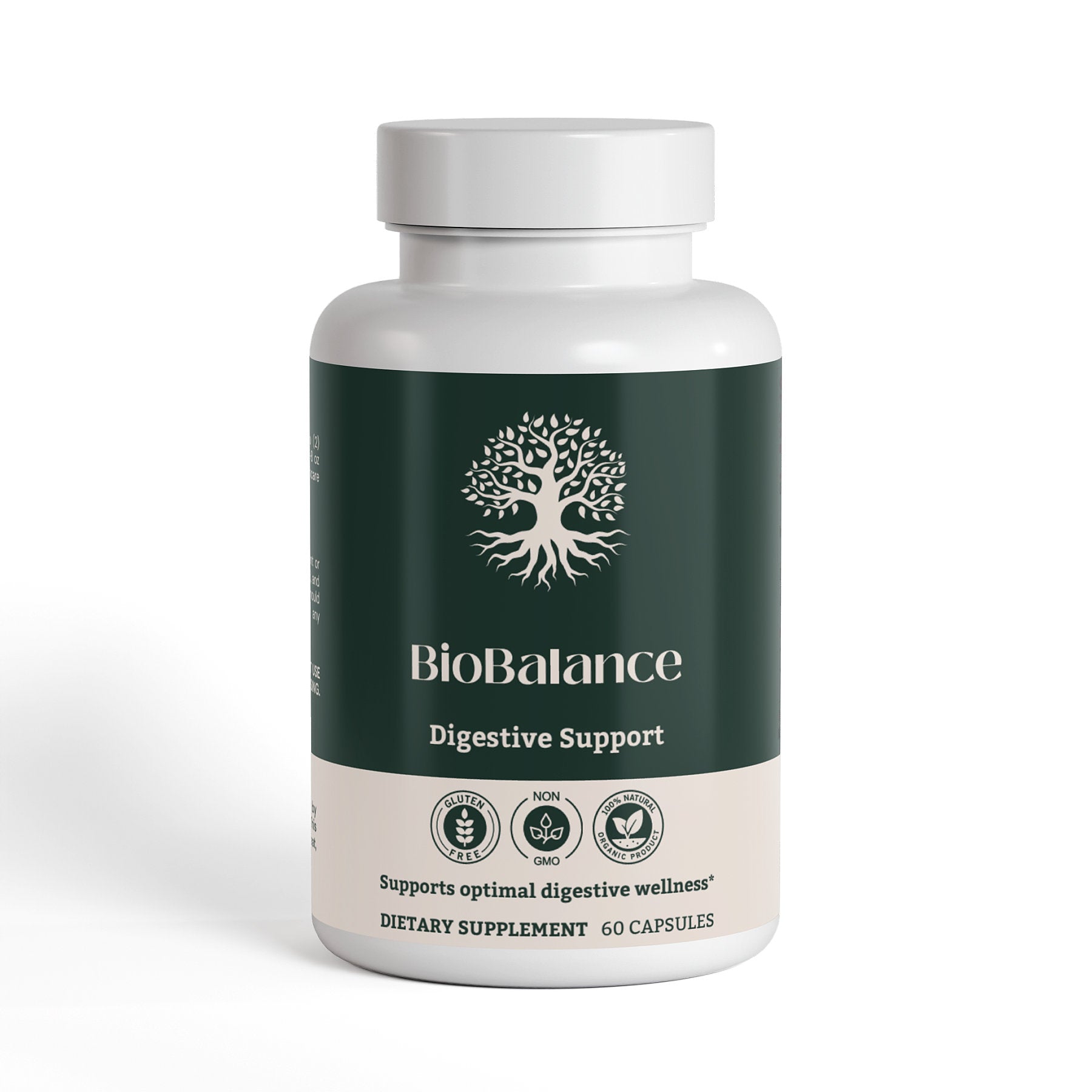 Front view of BioBalance Digestive Support by Ambedo Wellness - Premium Gut Health Supplement