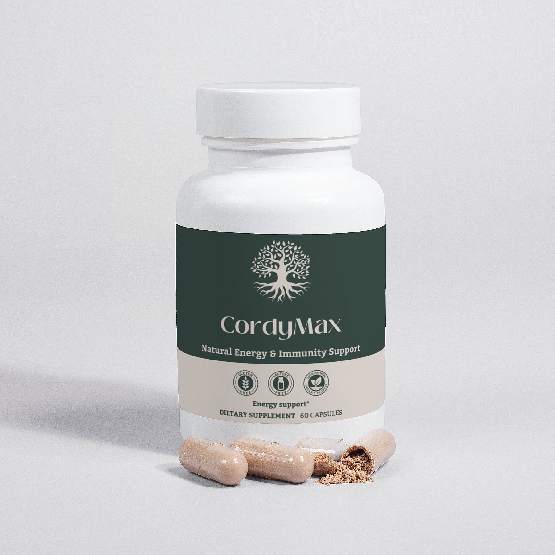 Organic Cordyceps supplement to boost energy levels and immune function