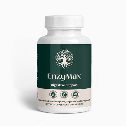 EnzyMax Digestive Enzyme Supplement for improved nutrient absorption and digestive support