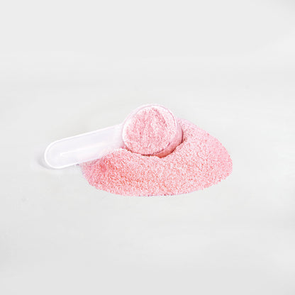 Scoop of Fruit Punch Energy Powder, highlighting vibrant fruit punch flavor for hydration and sustained energy.