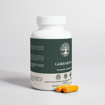 Person exercising with GoldenFlex Turmeric Complex bottle, symbolizing enhanced joint flexibility and active living.