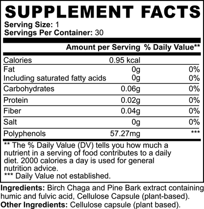 Packaging details of GutHarmony Digestive Capsules, made in Estonia, with 30 plant-based capsules per bottle.