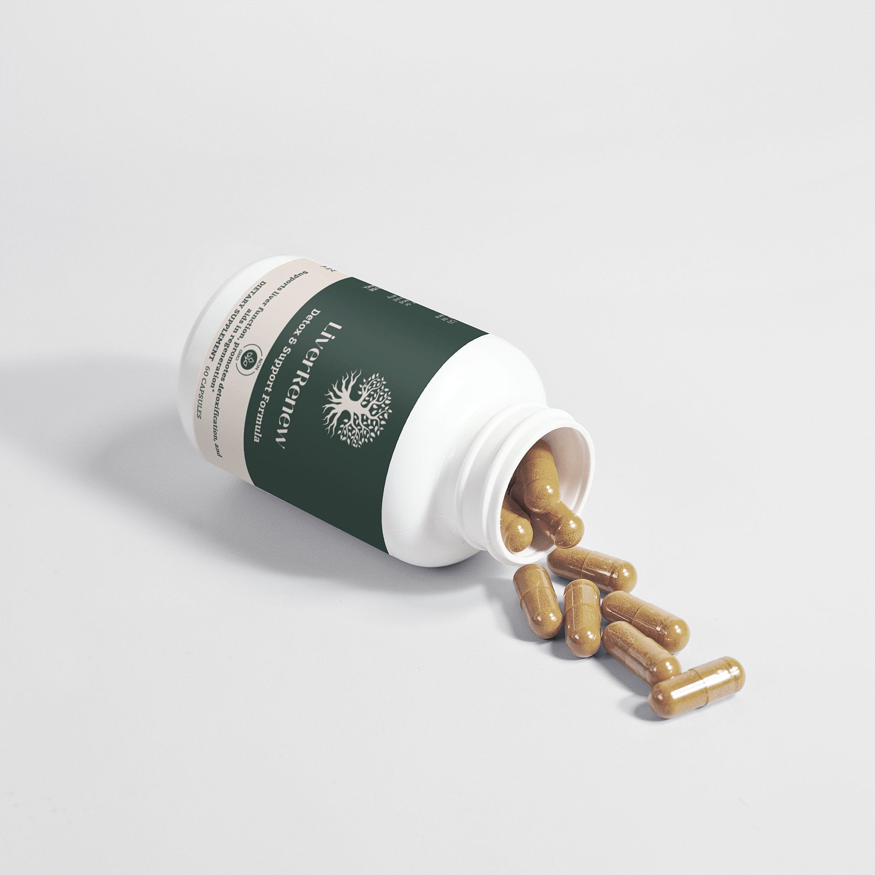 Key ingredients in LiverRenew, including Turmeric, Beetroot, Milk Thistle, and Artichoke Extract for detox and liver support.