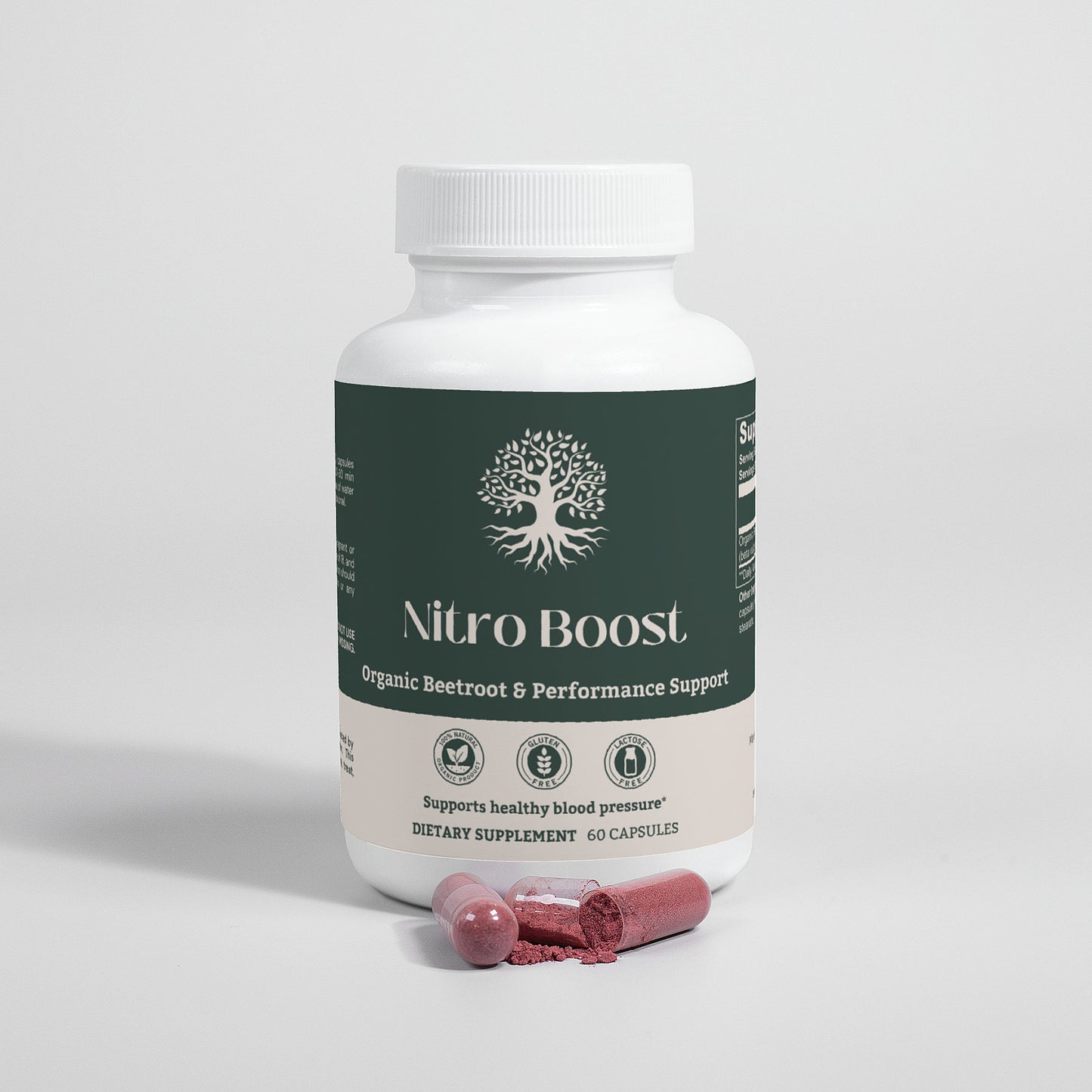 Nitro Boost beetroot supplement supporting muscle recovery and reducing soreness after exercise.