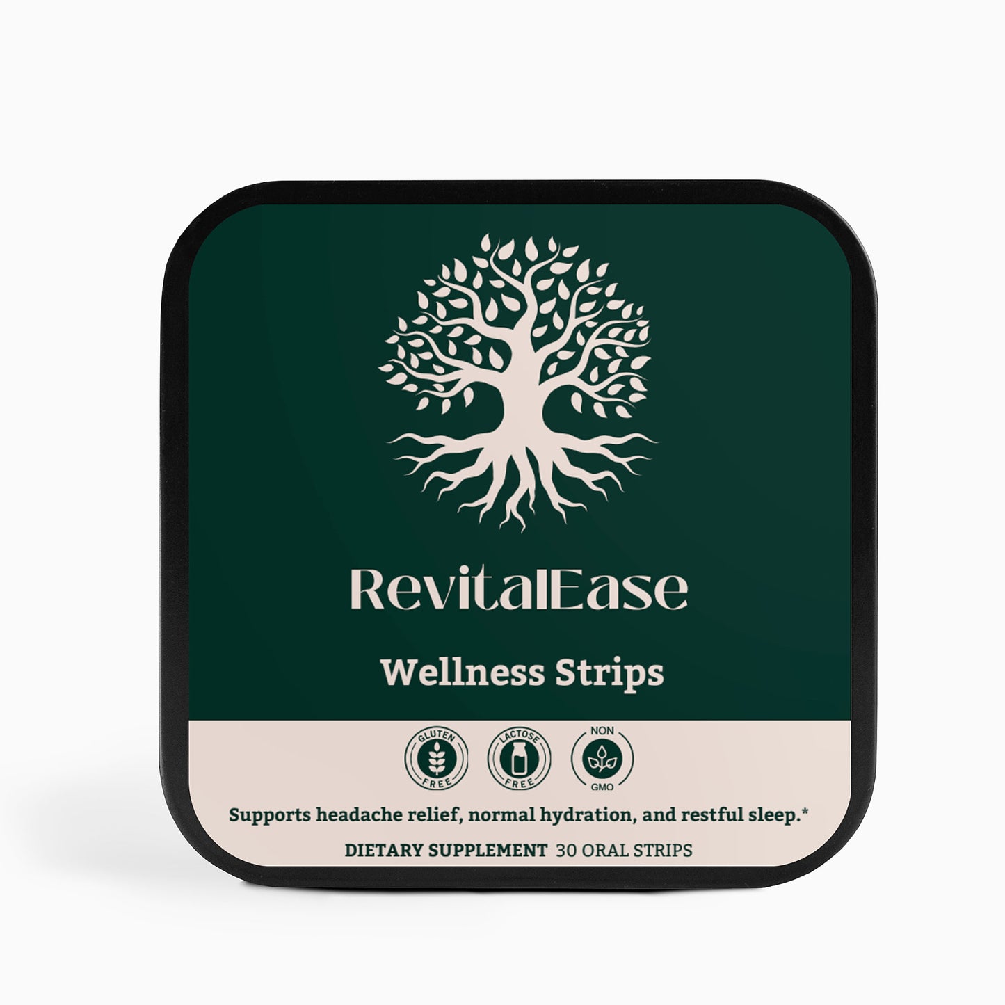 RevitalEase Wellness Strips Packaging - Front View with Ayurvedic ingredients for general wellness support